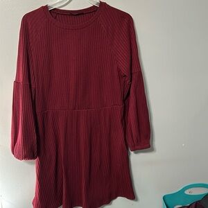 Maroon/Christmas red knit dress